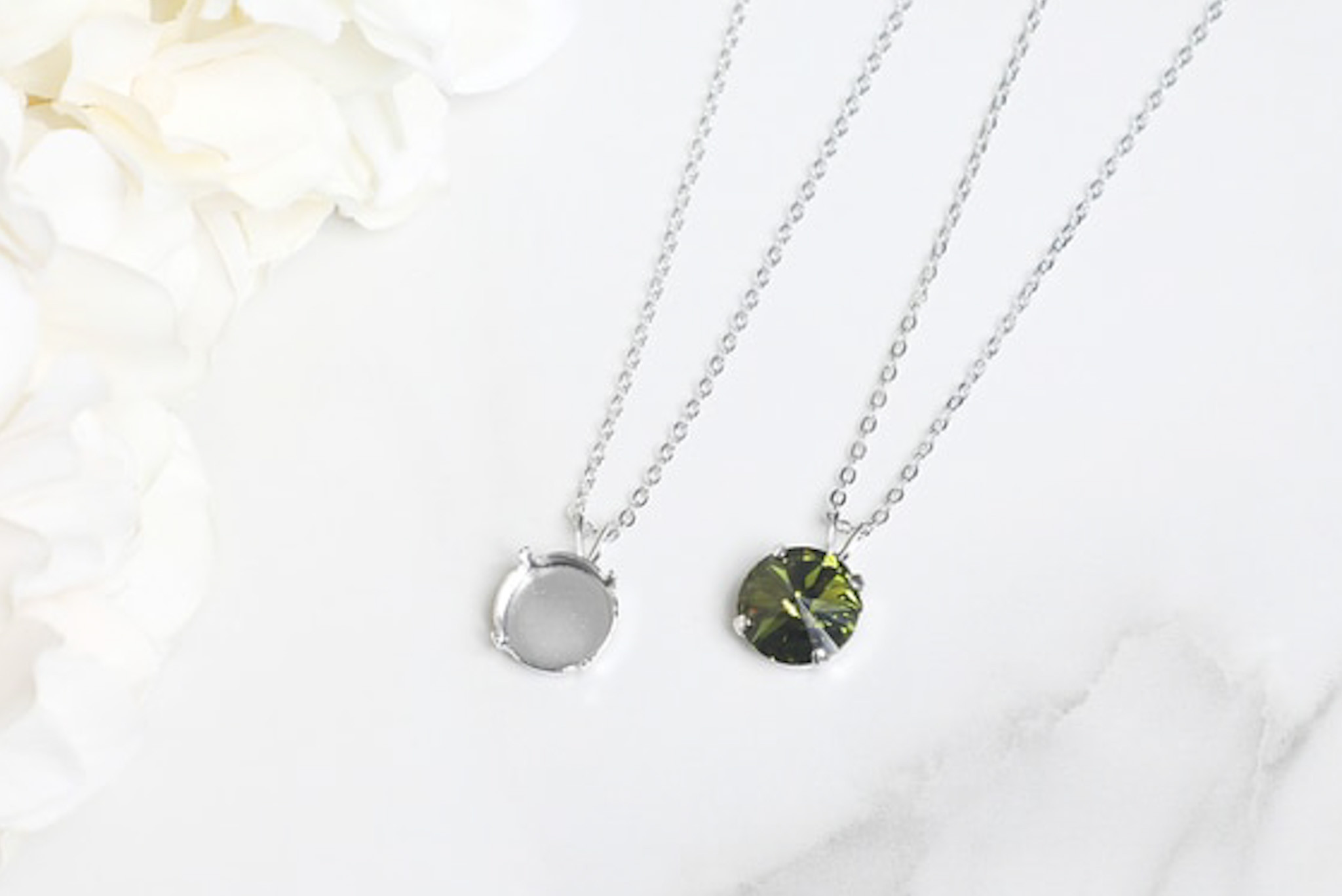 Empty Necklace | 12mm Round Single Pendant
