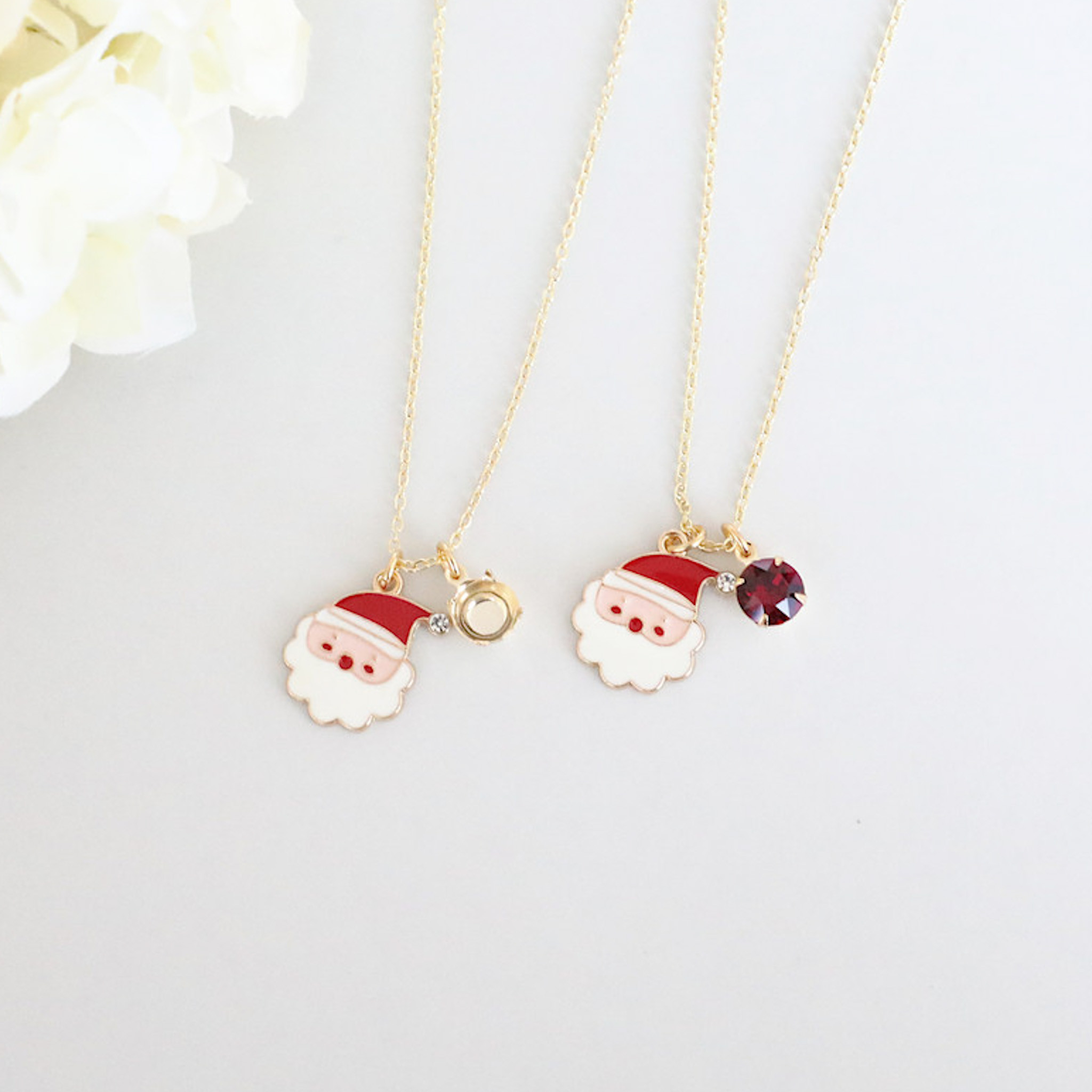 Necklace Base | 8.5mm & Santa Enamel Charm