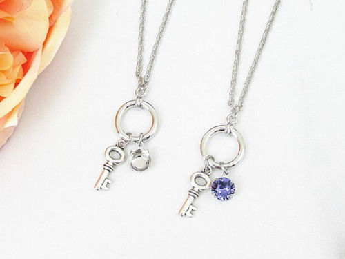 8.5mm | Key Charm Long 30 Inch Necklace | One Piece