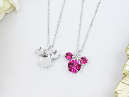 6mm & 11mm | Girl Mouse Pendant Necklace | One Piece