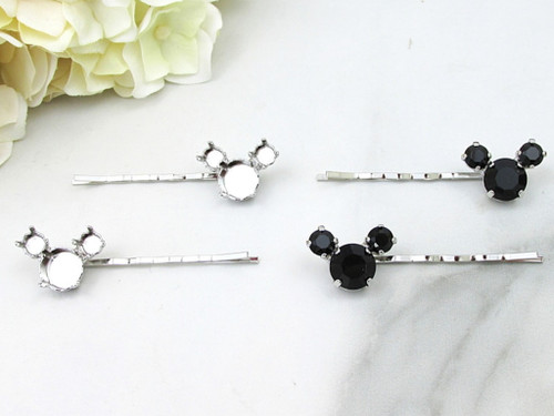 6mm & 11mm | Boy Mouse Bobby Pins | One Pair