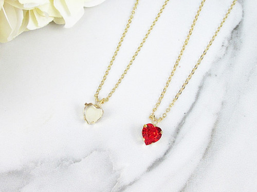 8mm Heart | Single Pendant On Necklace Chain | One Piece