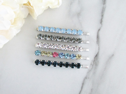 6mm | Crystal Bobby Pin | One Piece - Choose Crystal Color