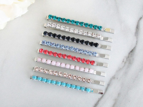 4mm | Crystal Bobby Pin | One Piece - Choose Crystal Color