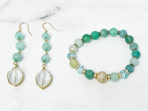 Turquoise Oasis Earring and Bracelet Set