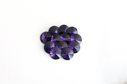 Limited Edition | 11mm | Rivoli | Swarovski Article 1122 | Purple Velvet | 12 Pieces