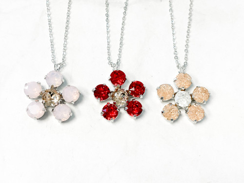 Finished Aurora Flower Necklaces | 3 Pieces Lot C