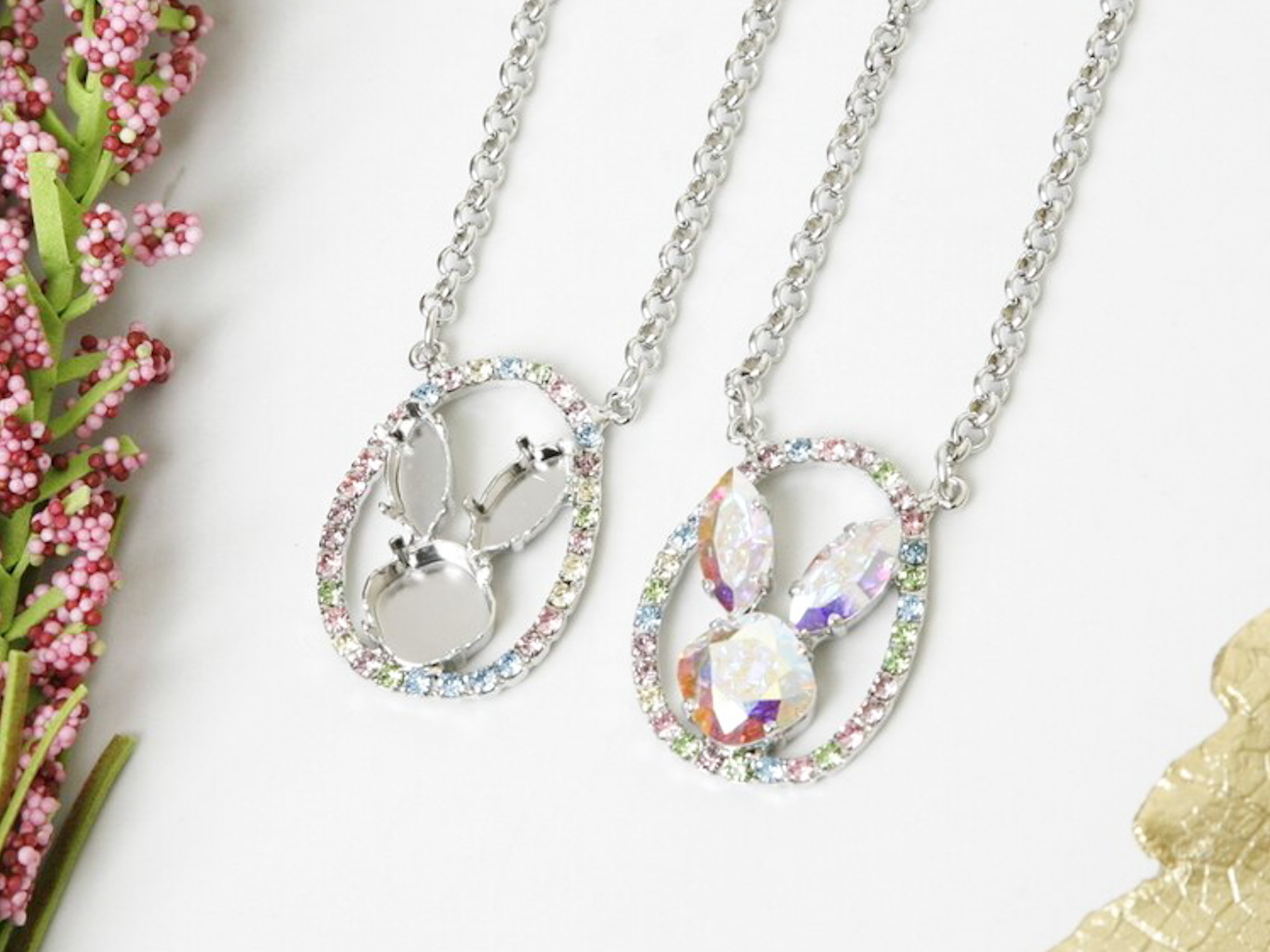 VVV☆MINI RABBIT STAR MIX BEADS NECKLACE 15890271_hi