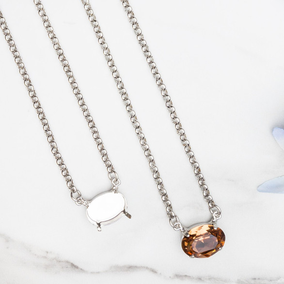 ★PEARLY MORE★ Oval Pendant Drop Slide Necklace 94814a.jpg