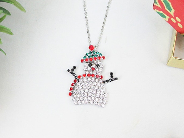 LOFCA Christmas Necklace Round Bead Pendant Keychain Snowman pendant  Christmas bead pendant Silicone beads Give gift keychain - AliExpress