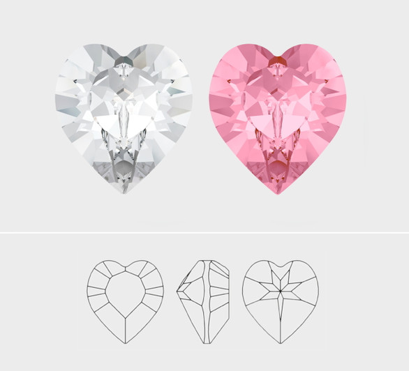 Chroma drop earrings, Heart, Red, Gold-tone plated | Swarovski