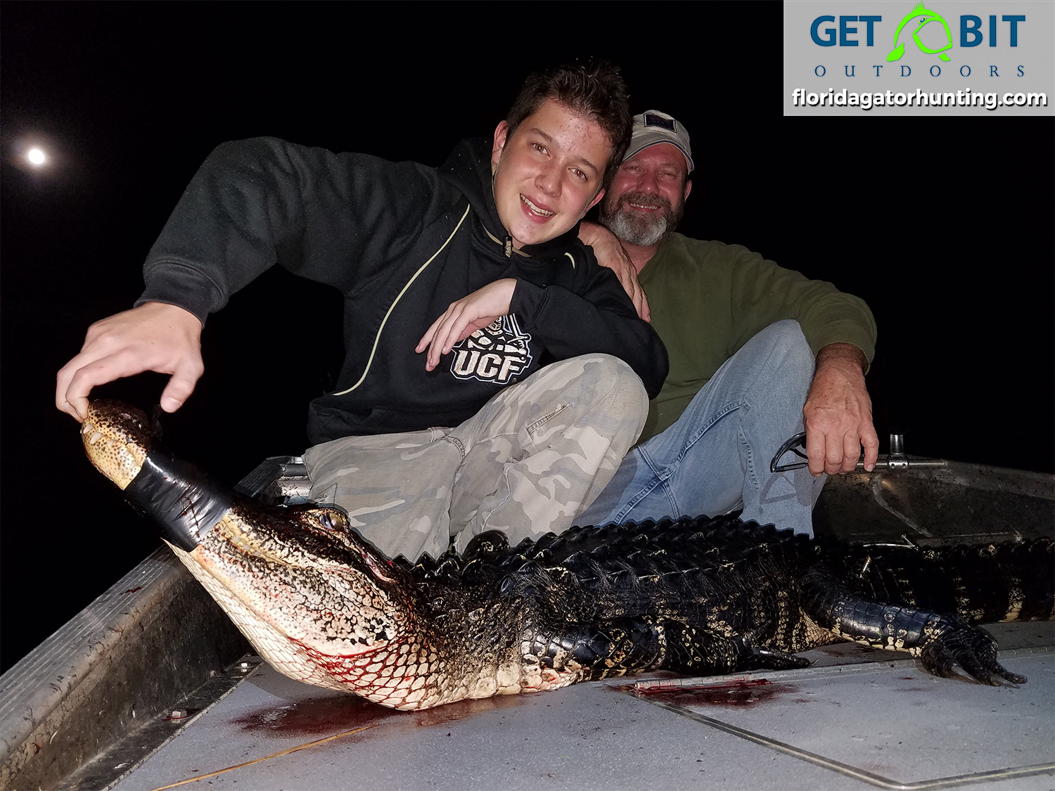 Father and Son Gator Team Hunters