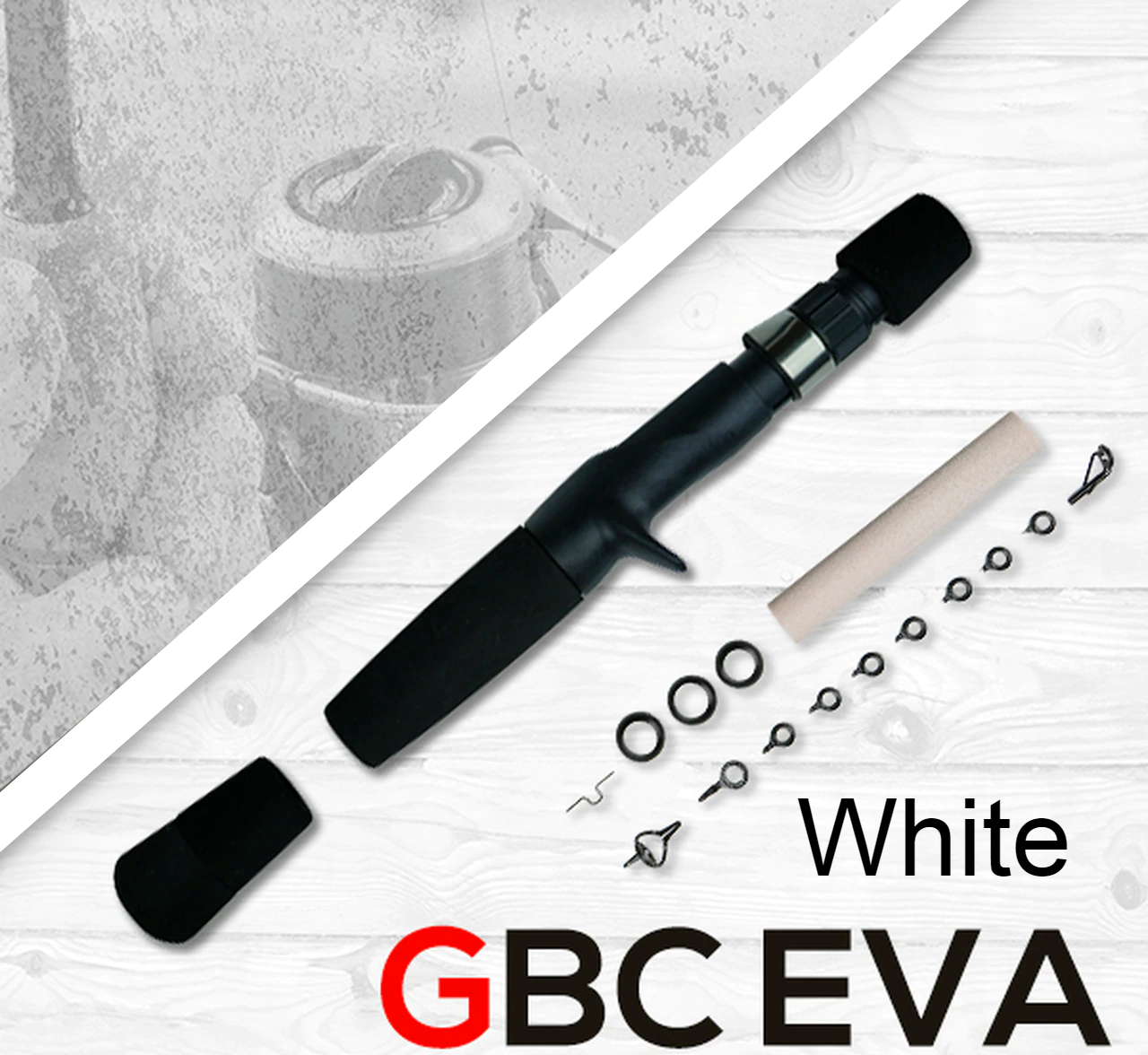 GBC 7'0 White M Cast Kit - Split Grip EVA - Get Bit Outdoors