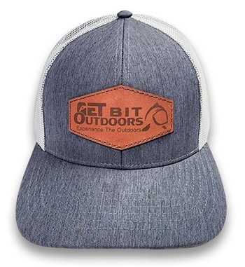 Get Bit Hat - Gray / White w Leather Logo