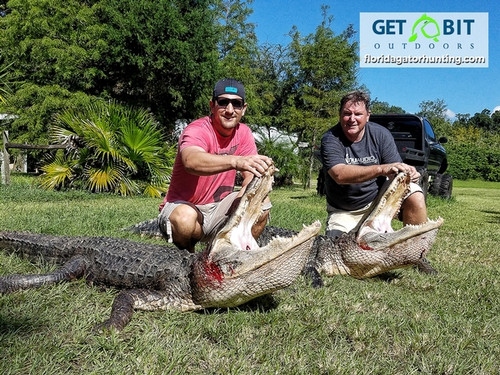 Father and Son Gator Hunt Team