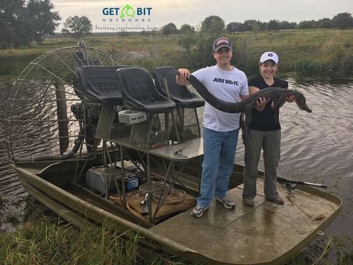 Honeymoon + Gator Hunt = Happiness!