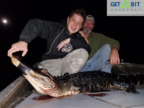 Father and Son Gator Team Hunters