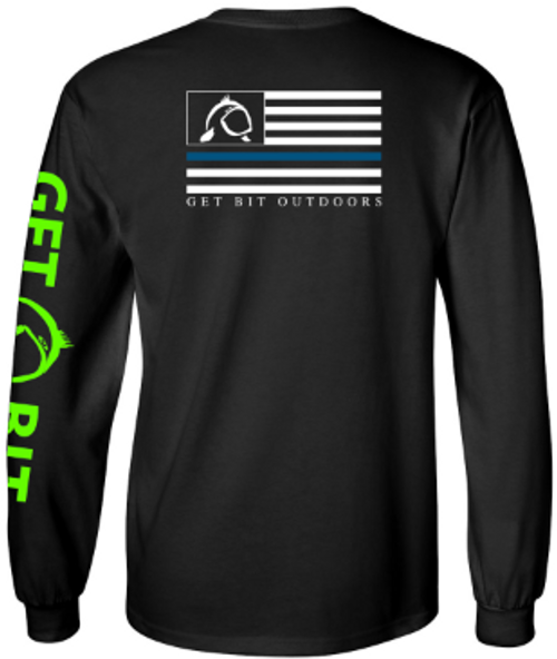 Get Bit Blue Line LongSleeve T-Shirt