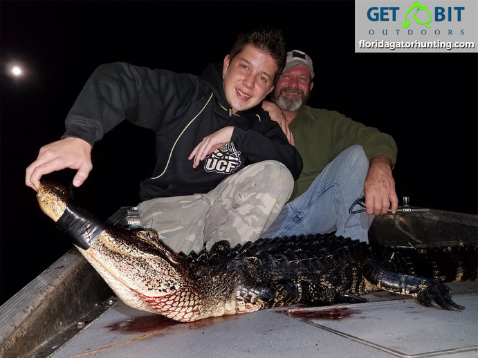 Father and Son Gator Team Hunters