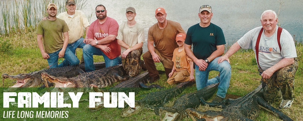 Family gator hunting