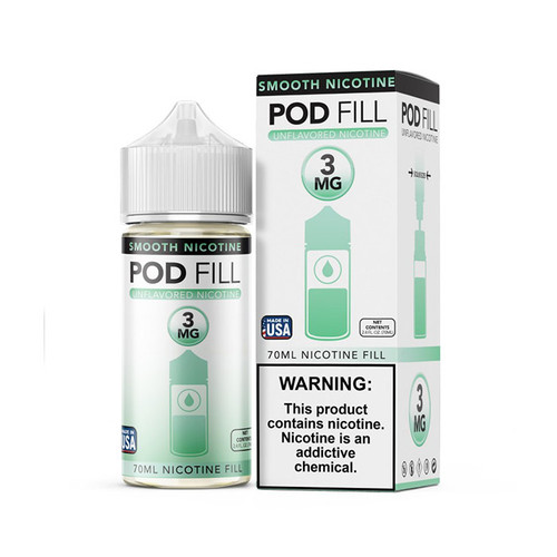 Pod Fill Unflavored Low Nicotine Base 70ML 3mg