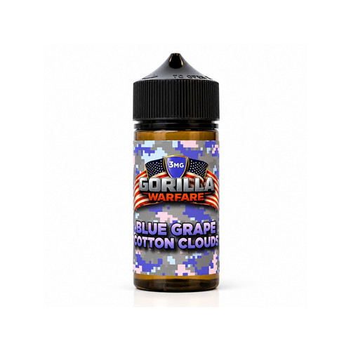 Gorilla Warfare Blue Grape Cotton Clouds 100ML