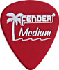  Fender California Clears Guitar Picks 12 Medium - Candy Apple Red