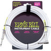 Ernie Ball Coil Cable Straight/Angle White Jacket P06047 20FT. 