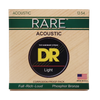 DR Strings Rare Phosphor Bronze Acoustic Guitar Strings - Light (12-54)