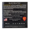 DR Strings Black Beauties Electric Guitar Strings - Med (10-46), Black Coated