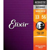 Elixir Nanoweb 80/20 Bronze Light Acoustic Guitar Strings 11102 Set 13-56