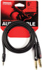D'Addario Custom Series 3.5mm TRS to Dual 1/4" Audio Cable - 6'