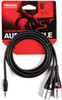 D'Addario Custom Series 3.5mm TRS to Dual XLR Microphone Cable - 6'