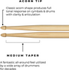 Meinl SB103 Standard Long Drumstick - 5A Wood Tip