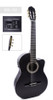 Rollins ROL-727 Cutaway Classical Electric Guitar - Satin Black