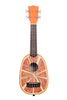 Kala Novelty Fruits Soprano Ukulele - Orange - Front