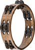 Meinl Percussion Compact Tambourine - 8", Steel Jingles, Walnut Brown