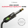 D'Addario American Stage Instrument Cable - Straight to RA - 10'