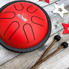 Nino Mini Melody Steel Tongue Drum - 6" - Red