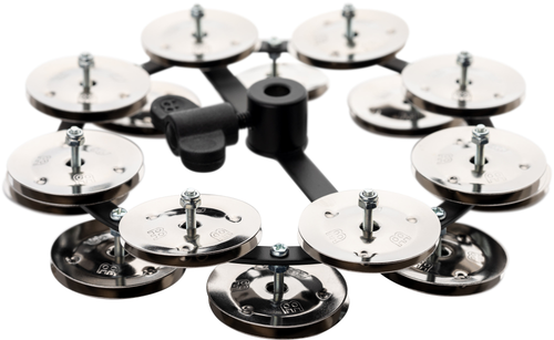 Meinl Percussion Headliner Hi-Hat Tambourine - 5", Double Row, Steel Jingles - Black