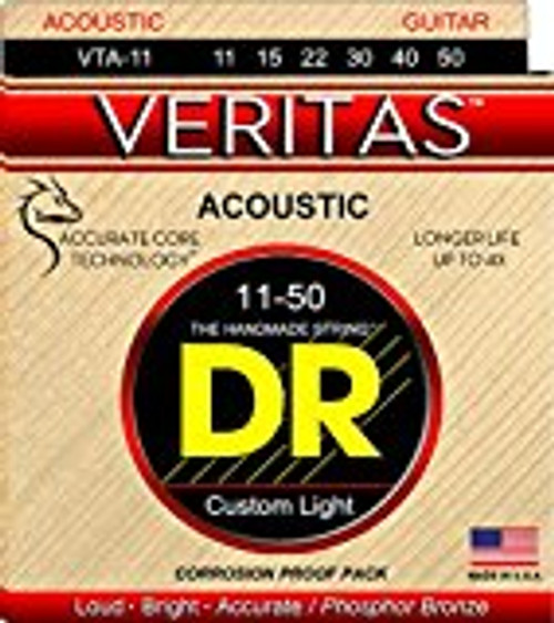 DR Strings VTA-11 Phosphor Bronze Acoustic Guitar Strings,