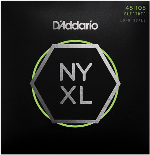 D'Addario NYXL45105 Nickel Wound Bass Guitar Strings, 4-String Regular Light, 45-105, Long Scale