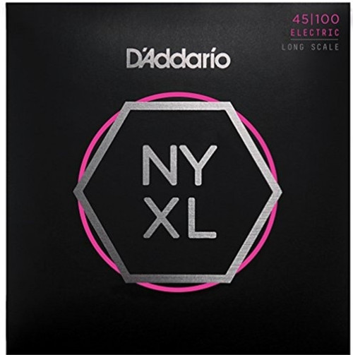 D'Addario NYXL45100 Nickel Wound Bass Guitar Strings, 4-String Regular Light, 45-100, Long Scale