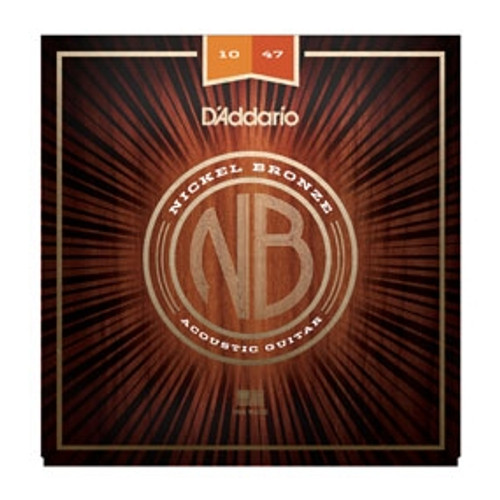 D'addario NB1047 Nickel Bronze Acoustic Guitar Strings, Extra Light, 10-47