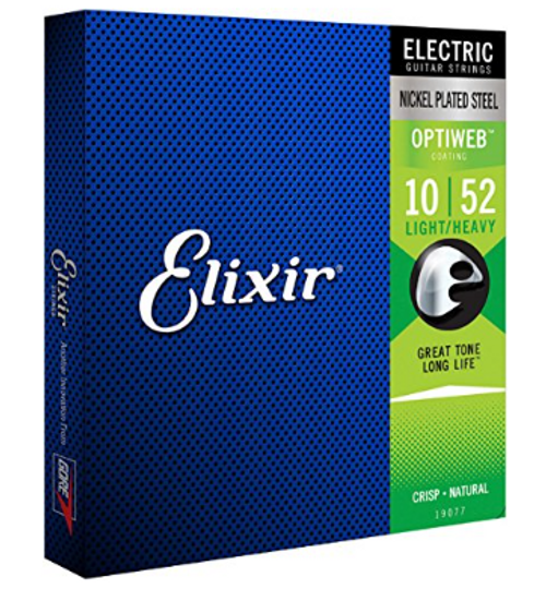 Elixir Strings 19077 Electric Guitar With Optiweb Coating, Light/Heavy (.010-.046)