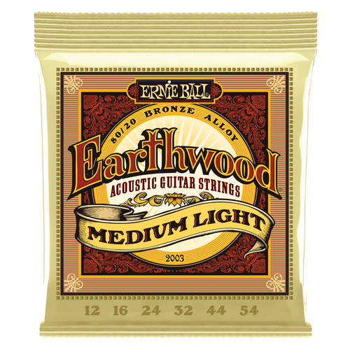 Ernie Ball Earthwood 80/20 Bronze Acoustic String Set - Medium Light (12 - 54)