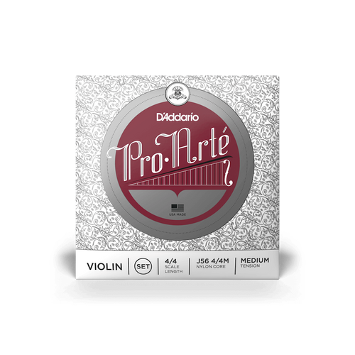D'Addario Pro-Arté Violin String Set - 4/4 Scale, Medium Tension D'Addario Pro-Arté Violin String Set - 4/4 Scale, Medium Tension