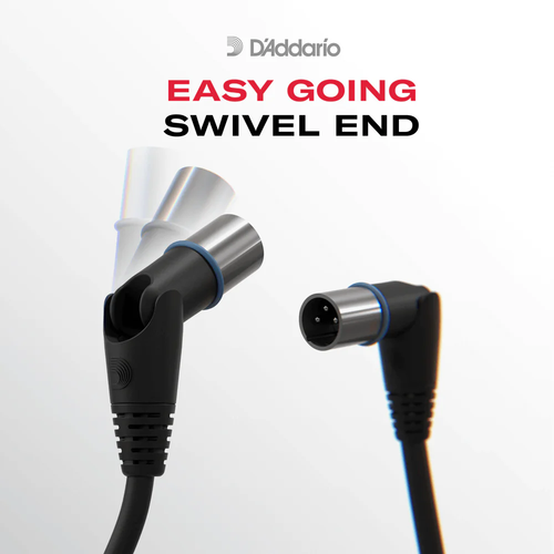 D'Addario Custom Series Swivel Mic Cable (XLR Male -- XLR Female) - 10'