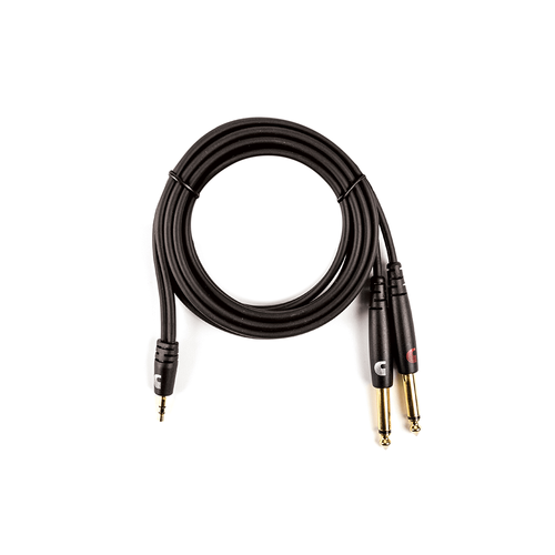 D'Addario Custom Series 3.5mm TRS to Dual 1/4" Audio Cable - 6'
