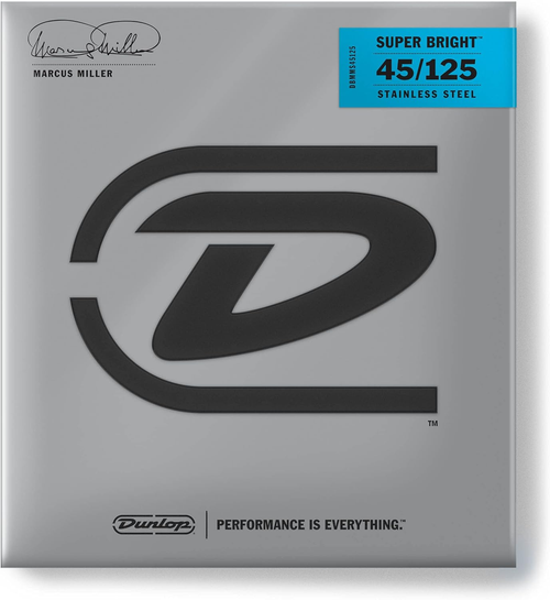 Dunlop Marcus Miller Super Bright Bass Strings - 5-String - Medium (45-125)